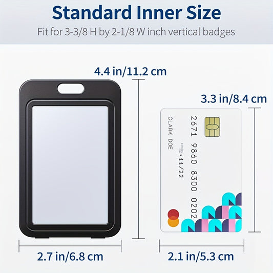 Double-Sided Clear ID Card Holder Set of 10 | Transparent PP Plastic Badge Sleeve for Student, Work, Access & Meal Cards — 7×11cm