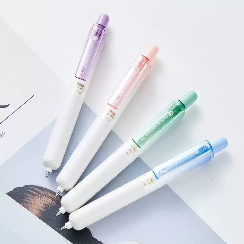 Penac Mini Pocket Gel Pens, 0.5mm Quick-Drying Waterproof Black Ink, 4-Pack