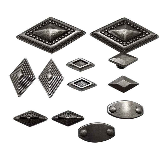 Vintage Alloy Diamond Studs DIY Rivets for Leather Bags Crafts 30 Pack