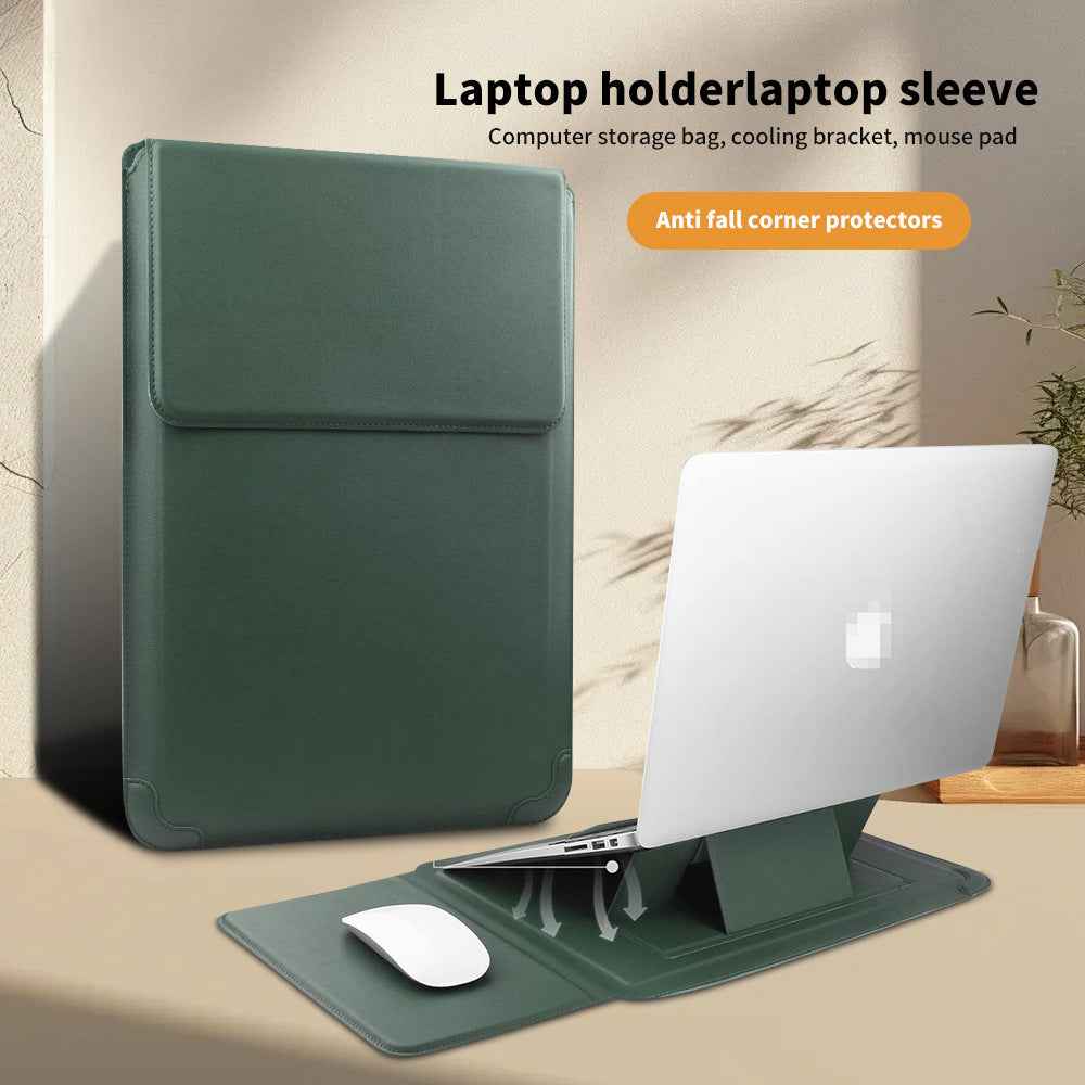 PU Leather Sleeve Case with Stand MacBook Air 13 14 inch
