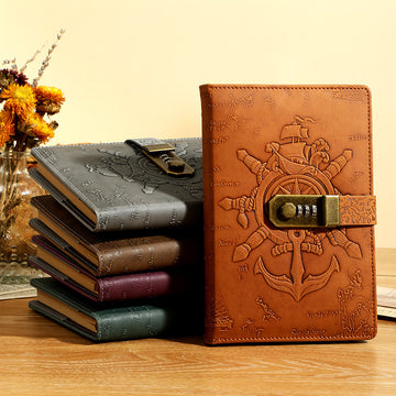 A5 Journal Retro Password Notebook Relief Sculpture