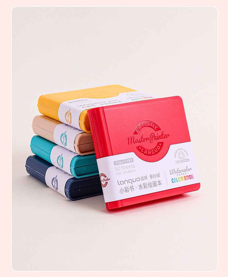 LANGUO MINI Art Watercolor Paper Sketchbook Tearable 5 Pack