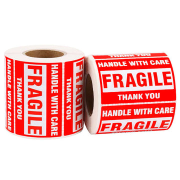 500 Warning Fragile Labels,3" X 2" Fragile Handle with Care Stickers - TTpen