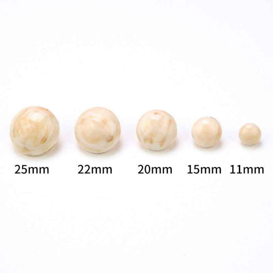 11.5-25mm Cat Eye Pearlized Metal Shank Buttons for Sweaters 50 Pack