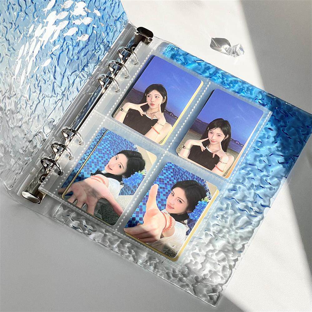 Acrylic Ocean Blue Gradient Card Binder – 3-Inch Photo Card Album