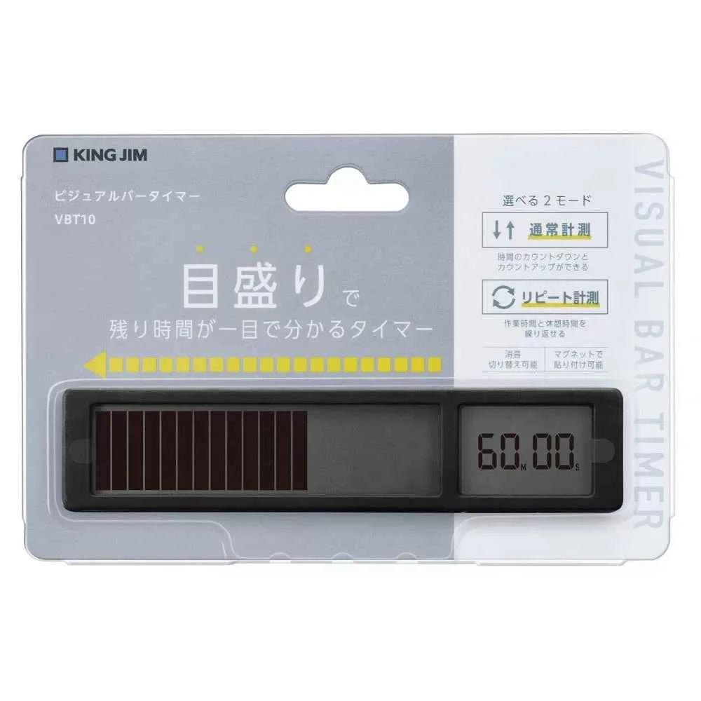 King Jim VBT10 Visual Bar Timer, White/Black