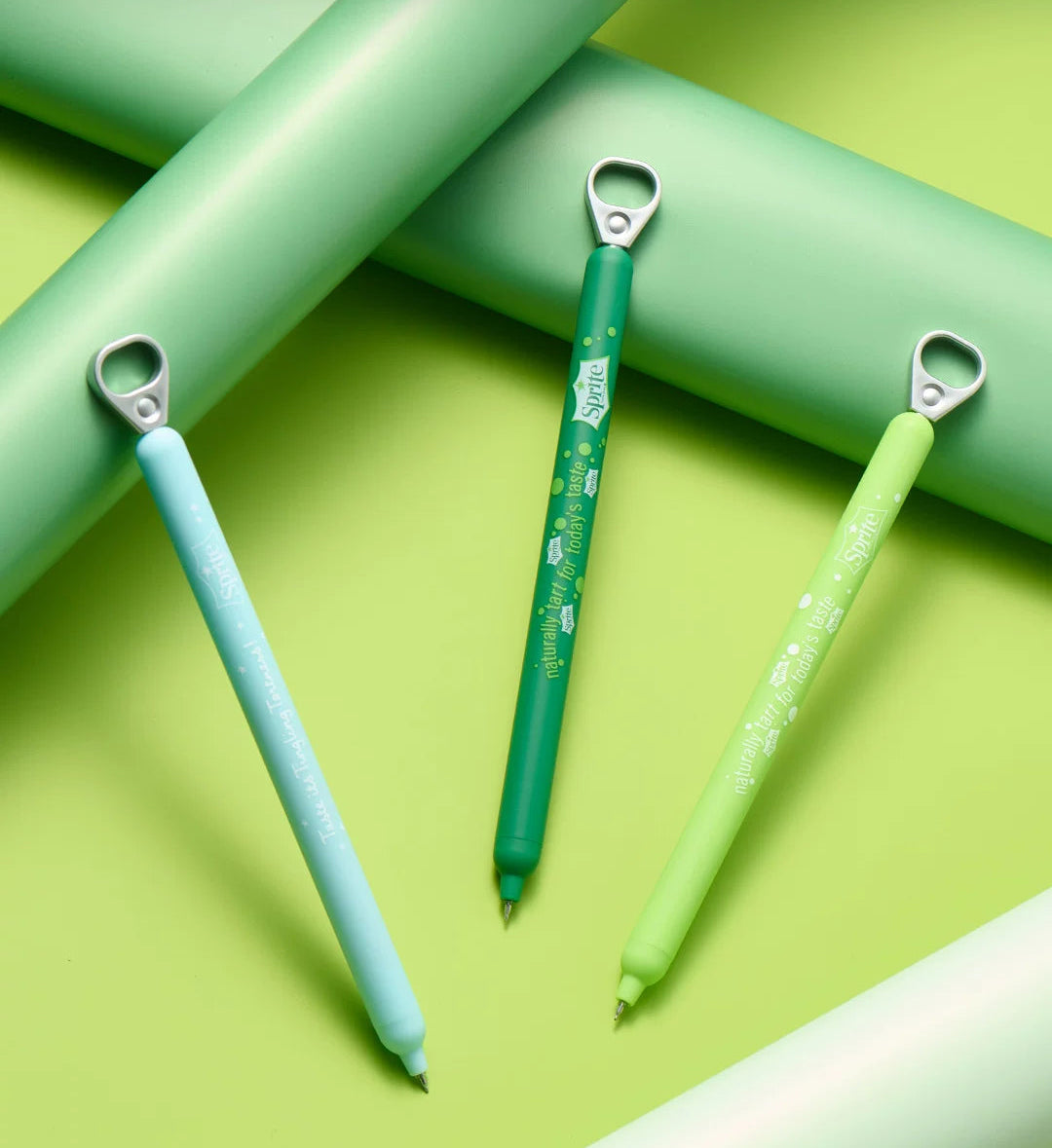 KACO x Sprite Limited Edition Side-Click Gel Pen Black Ink 0.5mm 3-Pack