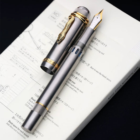 MAJOHN P137 Titanium Fountain Pen | 2025 Year of the Snake Limited Edition Snake A