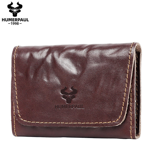 Handcrafted Tanned Leather Credit Card Wallet Coffee