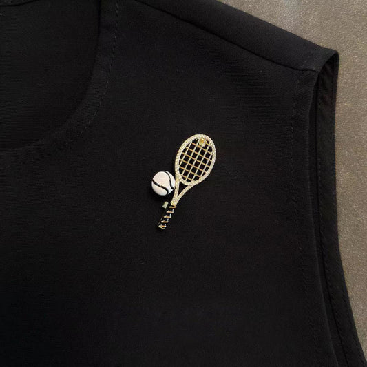Tennis Racket Brooch Set of 3 – Sports Lapel Pins for Tennis Lovers