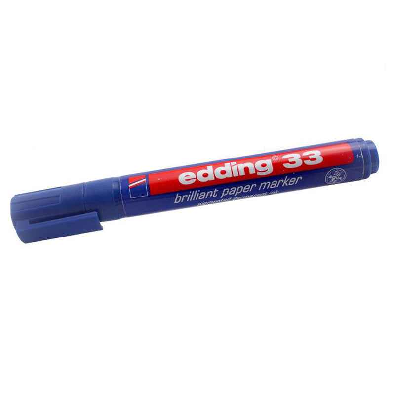 edding 33 brilliant paper marker black red blue color 3 Pack