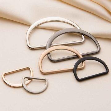 Flache D-Ring-Gürtelschnallen, verstellbare Metall-Klappverschlüsse (mehrere Farben)