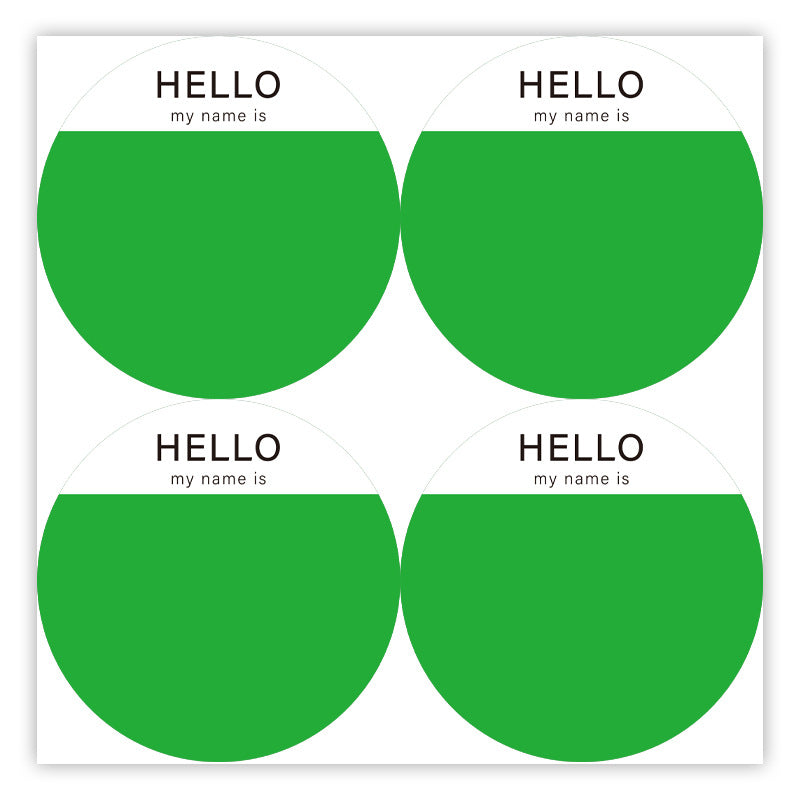 200Pcs Hello Name Tags Hello My Name is Stickers 8cm Round