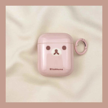 Pink & Yellow Cartoon Rilakkuma AirPods Case
