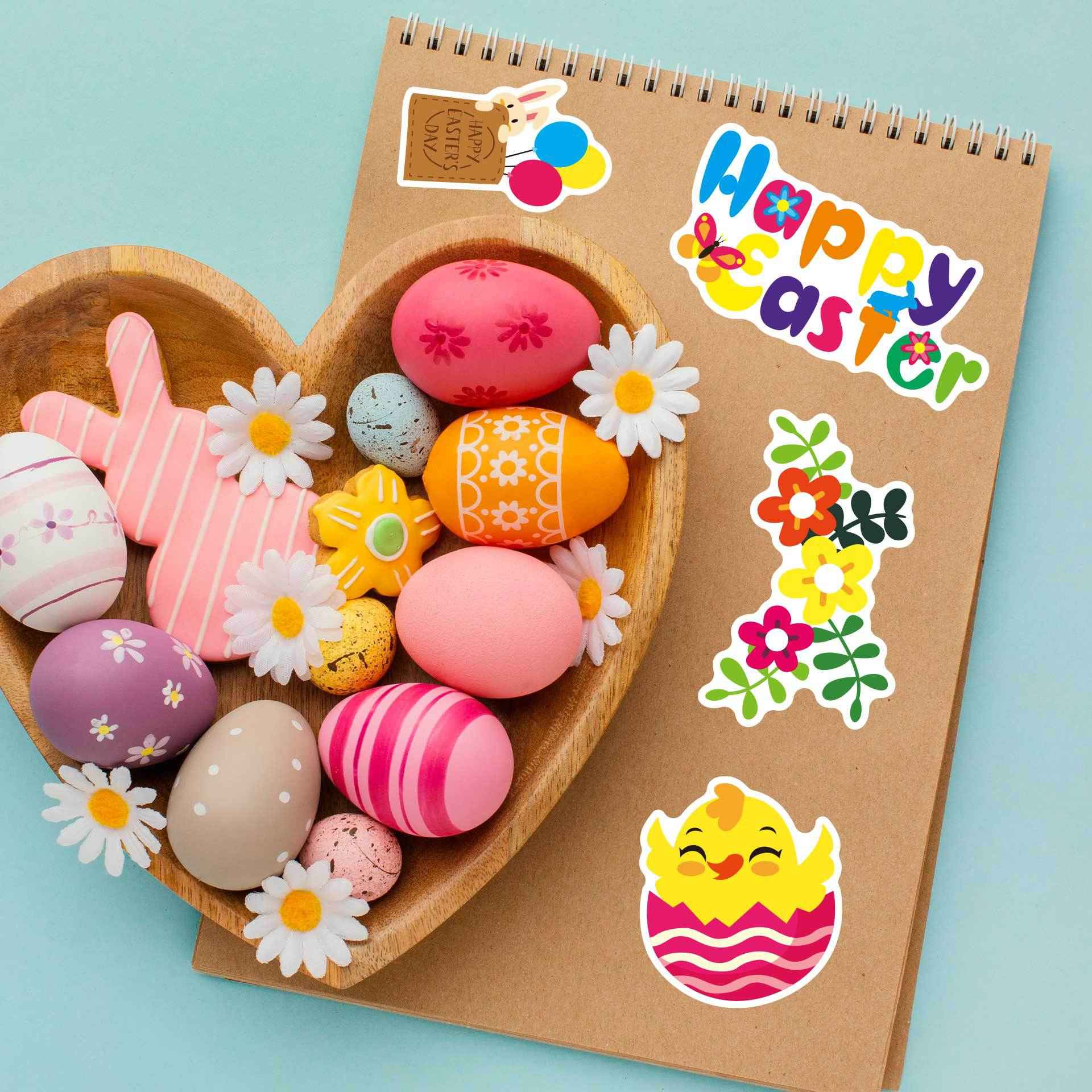 Make a Face Happy Easter Stickers for Kids 24 Sheets