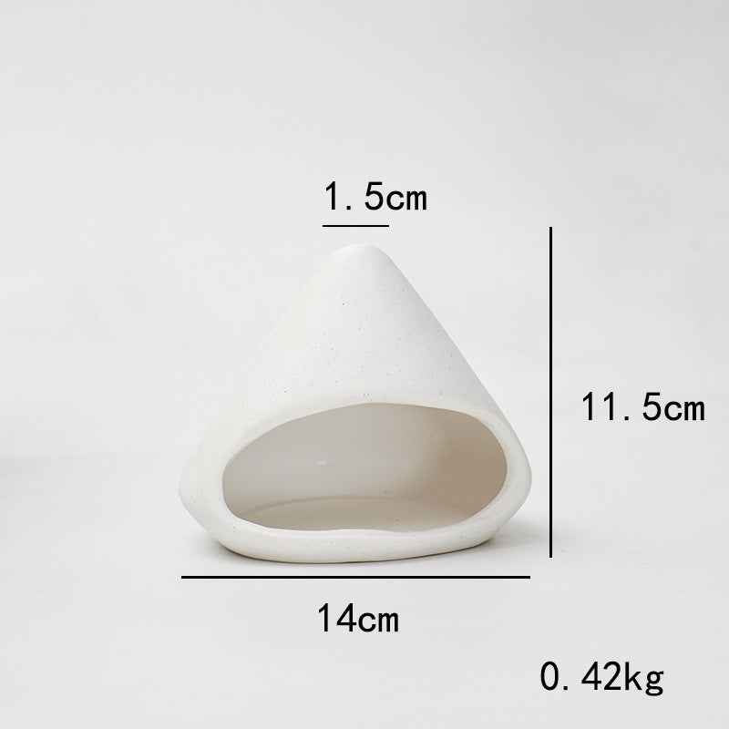 Ceramic Palo Santo Holder Burner Mini Chiminea (White/Black/Red)