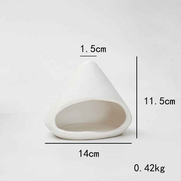 Ceramic Palo Santo Holder Burner Mini Chiminea (White/Black/Red)