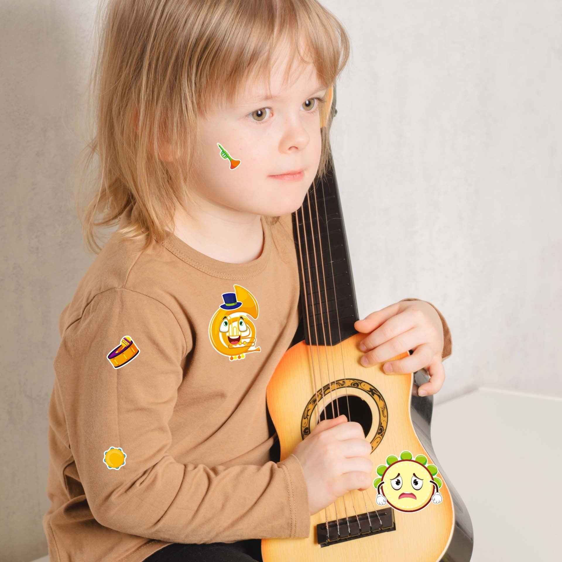 Make a Face Cartoon Musical Instrument DIY Stickers for Kids 24 Sheets