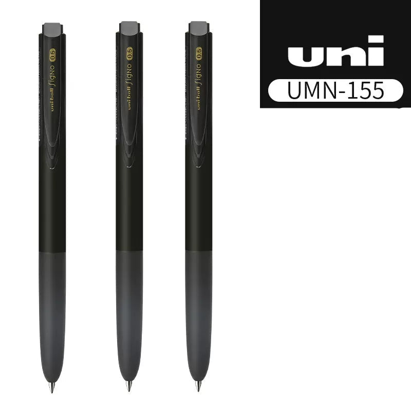 uni-ball Signo RT UMN-155 Retractable Gel Pen 0.5mm 3-Pack (Black / Blue / Red) 3 Black