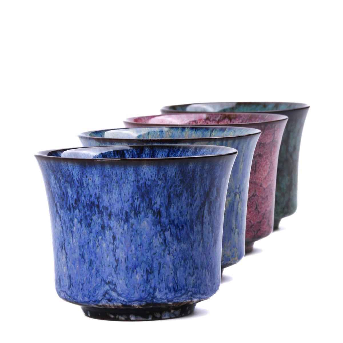 Small Ceramic Coffee Tea Cup 4 Color Set 120ml