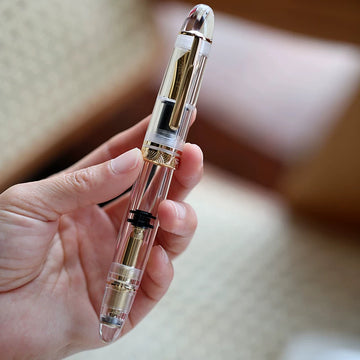 MAJOHN P140 Large Demonstrator Fountain Pen | Full Transparent Body | #8 Nib