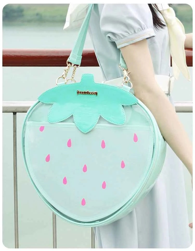Strawberry Ita Bag A4 Size with Adjustable Shoulder Straps