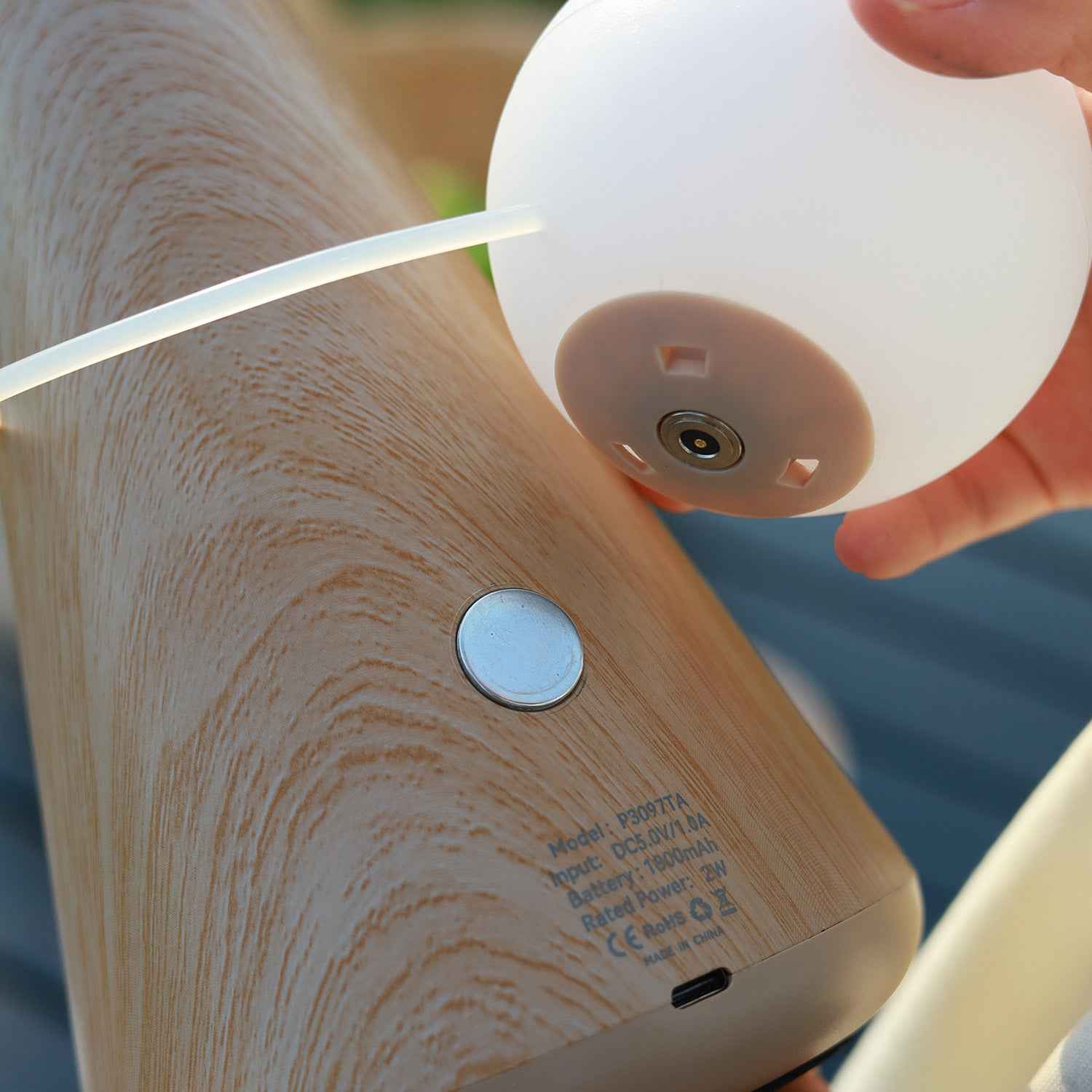 Magnetic Doll Lamp Rechargeable Wooden Base Night Light