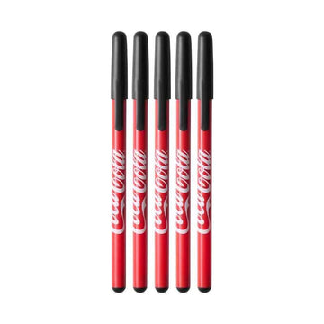 KACO Coca Cola Joy Gel Ink Pen,0.5mm,Black Ink,5 Pack