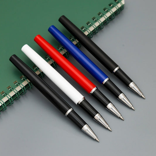 10pcs Metal Rollerball Gel Pen Fine Point 0.5mm Black Ink
