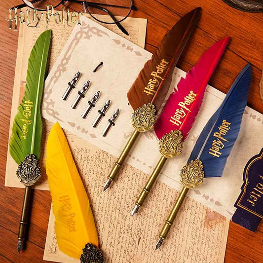Harry Potter Feather Metal Dip Pen Set