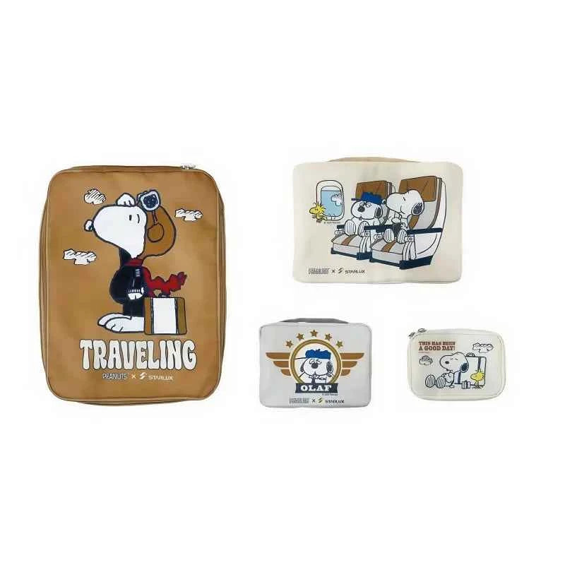 Snoopy Air Travel 4-Piece Organizer Bag Set