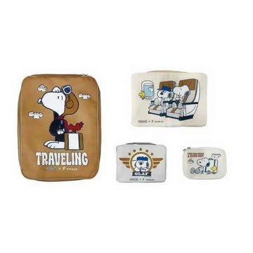 Snoopy Air Travel 4-Piece Organizer Bag Set