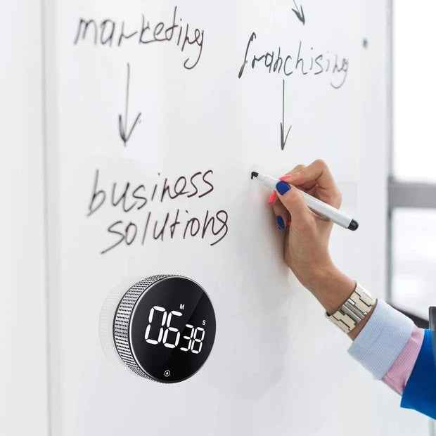 Round Digital Kitchen Timers,Large LED Display Magnetic