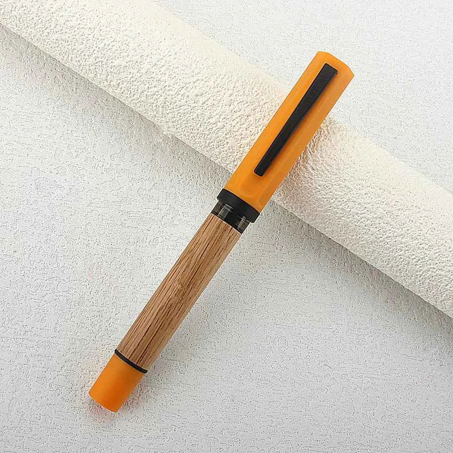 Jinhao 58 Wooden Fountain Pen - Natural Oak