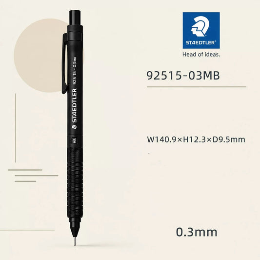 STAEDTLER 925 15 Low-Centre-of-Gravity Mechanical Pencil for Writing & Drawing 0.3 Black