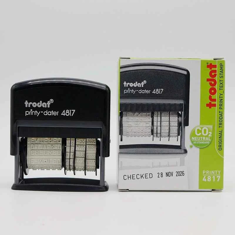 Trodat Printy-Dater 4817 Rubber Date Stamp – Self Inking