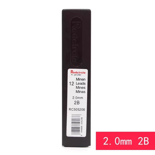 Redcircle 2.0 mm Mechanical Pencil Lead Refills, 12 per Box | HB, 2B, 4B or 6B 2B
