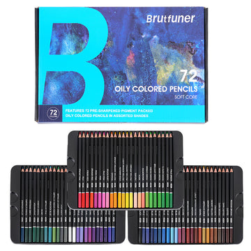 BRUTFUNER H900 Oil-Based Colored Pencils Black Barrel 72 / 120 / 180 Colors