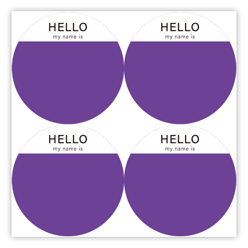 200Pcs Hello Name Tags Hello My Name is Stickers 8cm Round