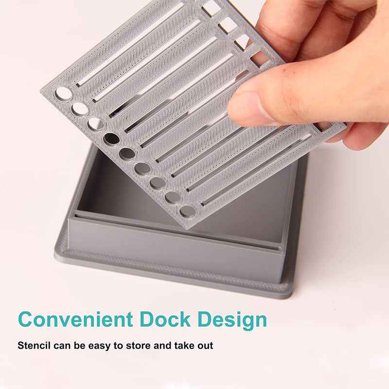Sticky Note Holder with Stencil 3x3 with 4 Color Sticky Notes
