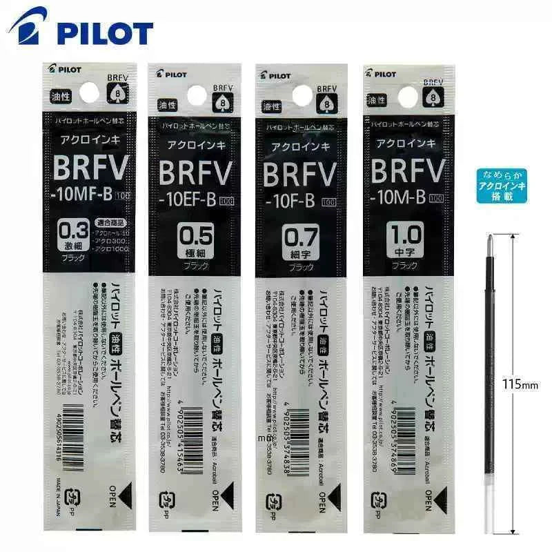Pilot BRFV-10M Acro Ink Ballpoint Pen Refill 1.0mm Black/Red/Blue 4PCS