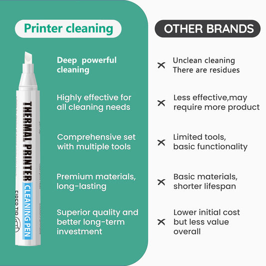 Stilou de curățare pentru imprimantă termică, pachet de 10 bucăți