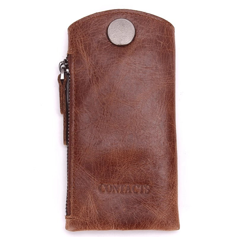 Genuine Leather Car Key Case for Men