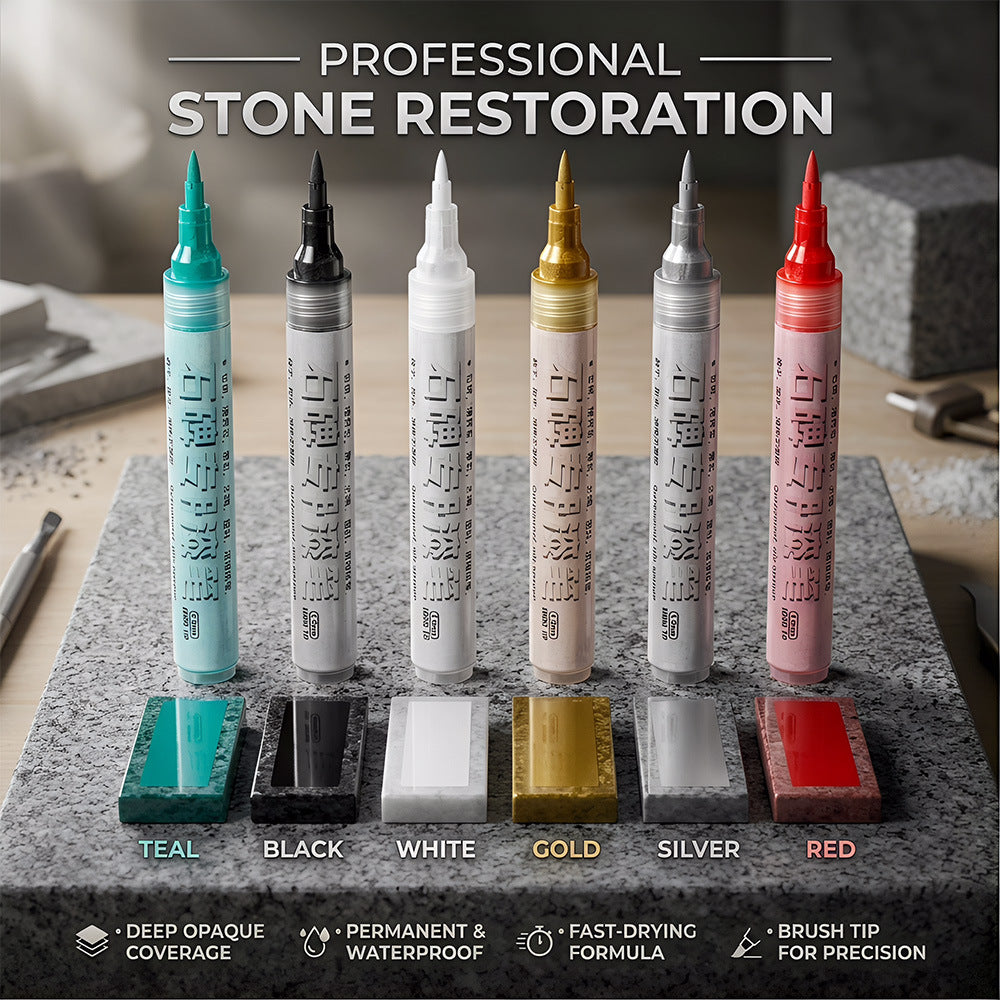 Tombstone Touch-Up Paint Pen | Soft Tip Valve, Waterproof & UV-Resistant | 6-Color Set