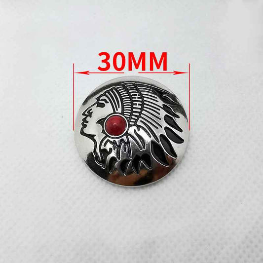 30MM Shiny Silver Alloy Native American Turquoise Screw Rivets 20 Pack