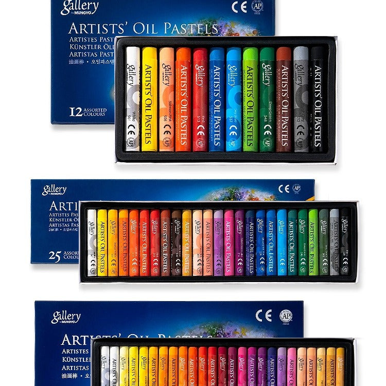 Mungyo Gallery Oil Pastels | Clean-Hands Kids & Artist Crayons — 12 / 25 / 48 Colors