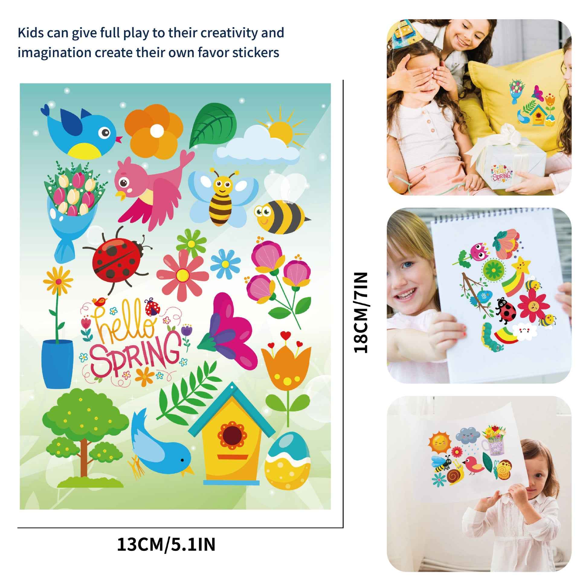 Make a Face Spring Story Stickers for Kids 32 Sheets