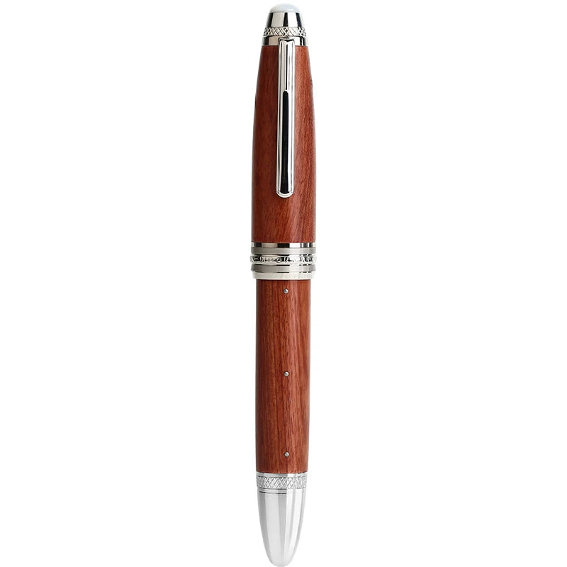 MAJOHN M1000 Large Wooden Fountain Pen | German BOCK F Nib | Handcrafted Rivet Rosewood