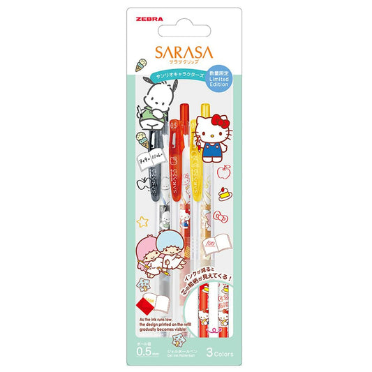 Zebra Sarasa Clip x Sanrio Colored Gel Pen Set (JJ15) - 0.5mm SET B