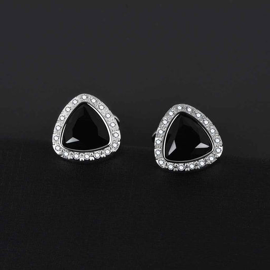 18mm Triangle Black Onyx Cufflinks